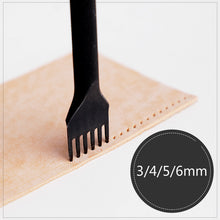 Load image into Gallery viewer, 3/4/5/6mm leather hole punches Spacing tool DIY handmade Leathercraft Lacing Stitching sewing High-grade steel crafted Cutter