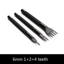 Load image into Gallery viewer, 3/4/5/6mm leather hole punches Spacing tool DIY handmade Leathercraft Lacing Stitching sewing High-grade steel crafted Cutter