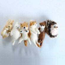 Load image into Gallery viewer, 2020 Lovely Akita Dog Cat Panda Raccoon Rabbit Animal Wool needle felting package material DIY Felted Kits Non-finished
