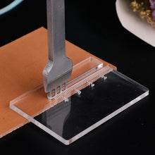 Load image into Gallery viewer, 3/4/5/6mm leather hole punches Spacing tool DIY handmade Leathercraft Lacing Stitching sewing High-grade steel crafted Cutter
