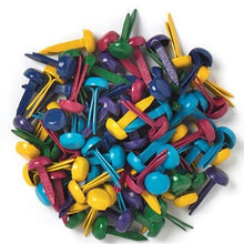 Load image into Gallery viewer, 100Pcs Mixed Color Brads Scrapbooking Card Making Craft DIY Round Mini Iron Brads for Albums Greeting Cards Easy Attached
