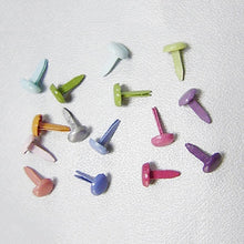 Load image into Gallery viewer, 100Pcs Mixed Color Brads Scrapbooking Card Making Craft DIY Round Mini Iron Brads for Albums Greeting Cards Easy Attached
