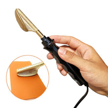 Load image into Gallery viewer, 50w 220v mini electric iron for leather clothes shoes smooth Wrinkle removal leather surface craft repair tool
